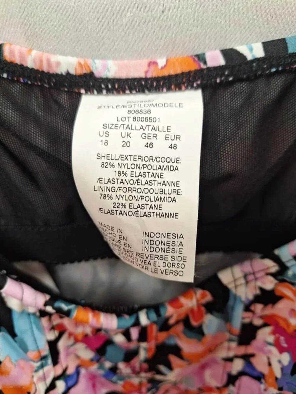 Ladies Swim Solutions Floral Tankini Size 18 ORG $78 NWT (RackD5)
